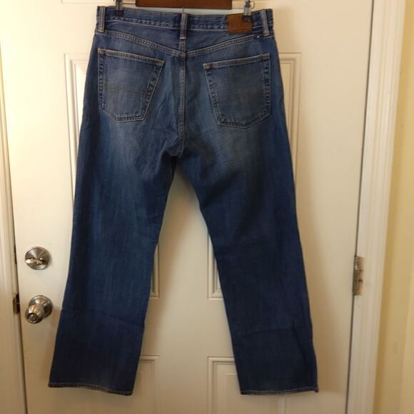 Lucky Brand 181 relaxed Straight distressed five pocket blue denim jeans - Picture 10 of 15